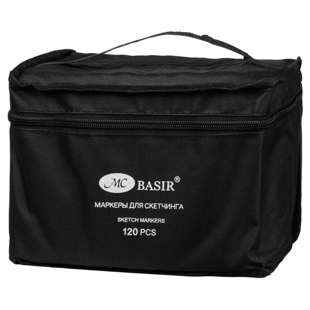 Маркер для скетчинга, двусторонние, Basir, четырёхгранные, 15 мм, спиртовые, 120 шт