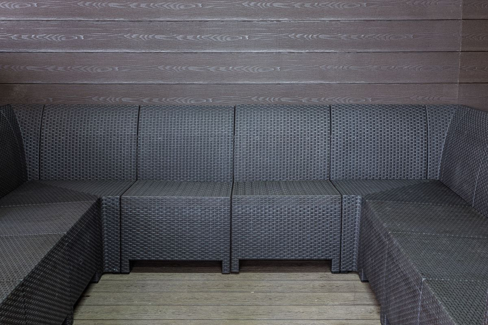 Садовый диван угловой П-образный Калифорния «California» на 10 мест без подушек