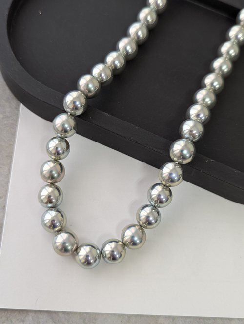 Майорка под Сваровски серая, 1 штука