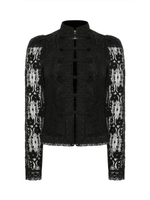 Жакет из кружева черный