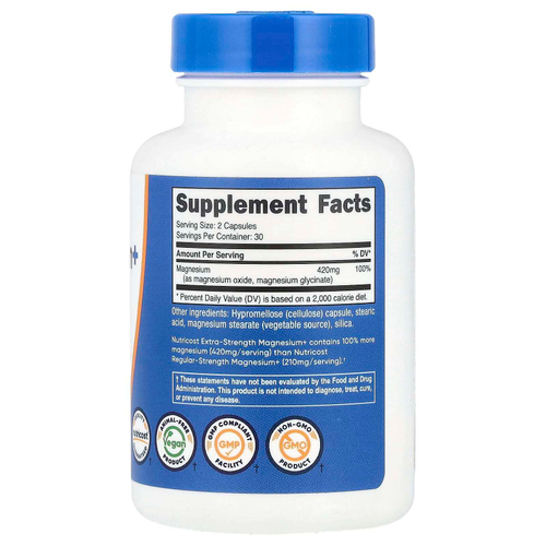 Nutricost, магний+, 60 капсул (210 мг в 1 капсуле)