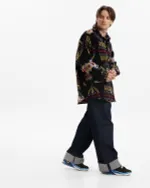 Рубашка Kefirmaykifer оверсайз Этно черная