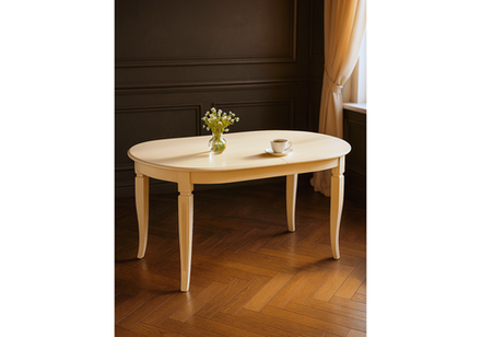Стол деревянный Woodville Aviano овальный слоновая кость