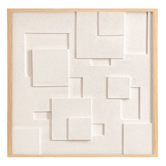 Панно декоративное с эффектом 3d minimalism, с бежевой рамой, 60х60 см