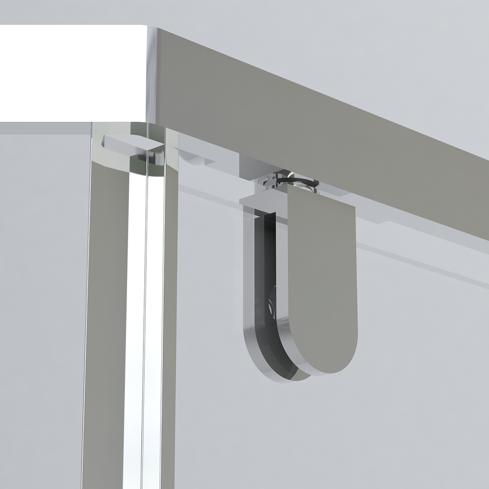 Душевой уголок Stresa VSP-1S100CLG, 1000*1000, брашированное золото, стекло прозрачное