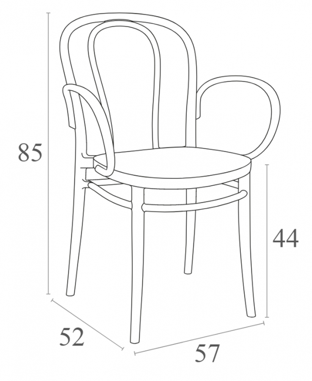 Кресло пластиковое Siesta Contract Victor XL, темно-серый