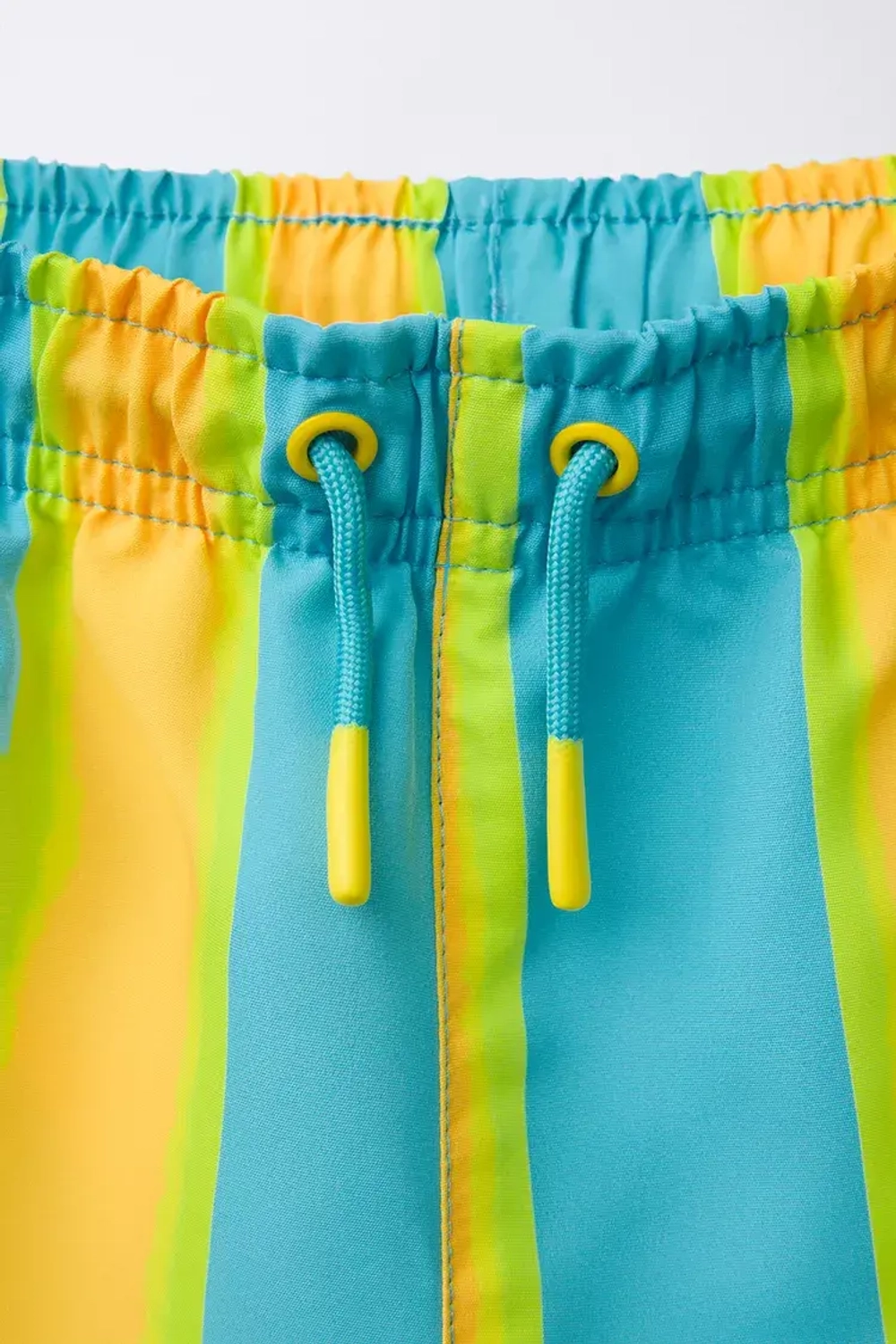 ZARA ПЛАВКИ В ПОЛОСКУ, БИРЮЗОВЫЙ