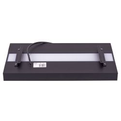 ULO-K16B 2x16W-4000K-L50 5W-3000K IP44 BLACK Светильник линейный светодиодный подвесной с фоновой подсветкой. Белый свет 4000К. Алюминий. Цвет черный. TM Uniel