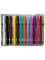 Набор цветных водостойких маркеров для тела 12 штук с трафаретами для тату