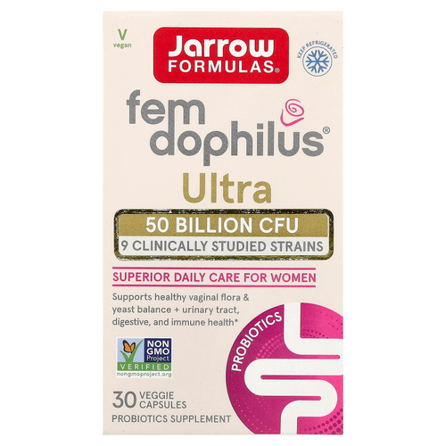 Jarrow Formulas, Fem-Dophilus® Ultra, 30 растительных капсул