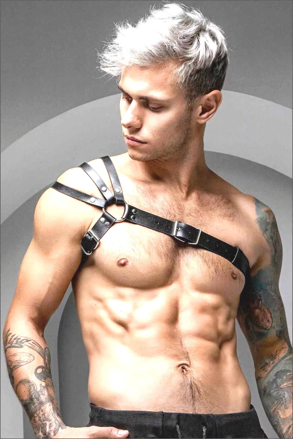 Портупея мужская Yanus кожа черный M/L