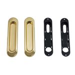 Ручки для раздвижных дверей овал (золото)(Новосибирск)