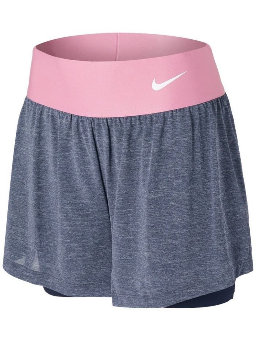 Женские Шорты теннисные Nike Court Dri-Fit Advantage Short W - obsidian/obsidian/elemental pink/white