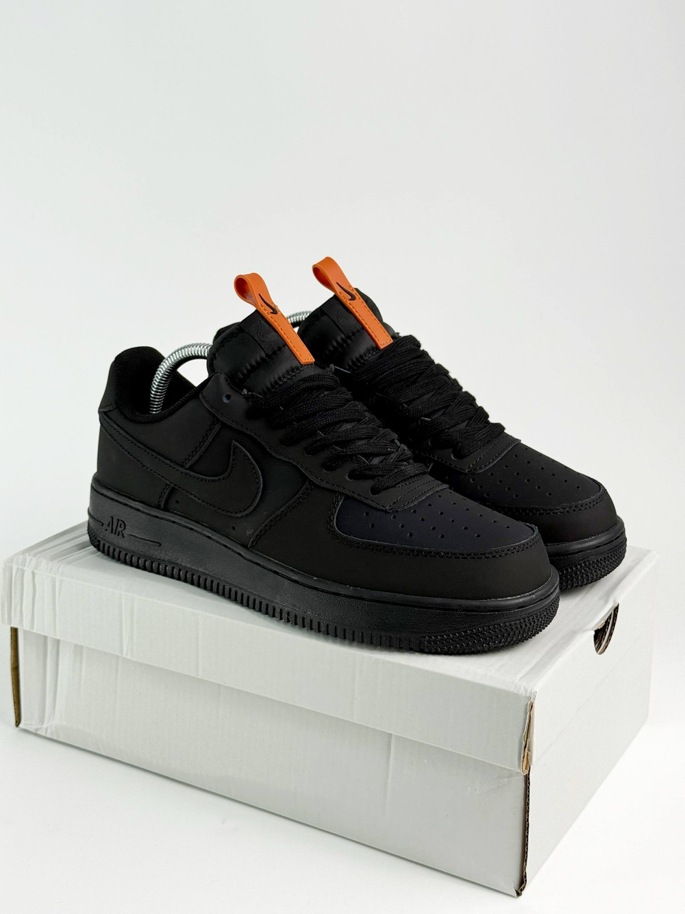 Кроссовки Nike Air Force 1 Low с мехом #B88 (черн.)