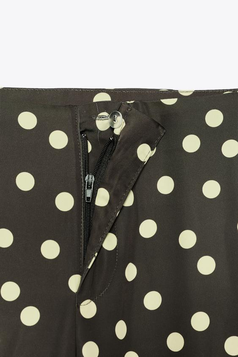 ZARA АТЛАСНЫЕ БРЮКИ КЛЕШ, ЗЕЛЕНЫЙ