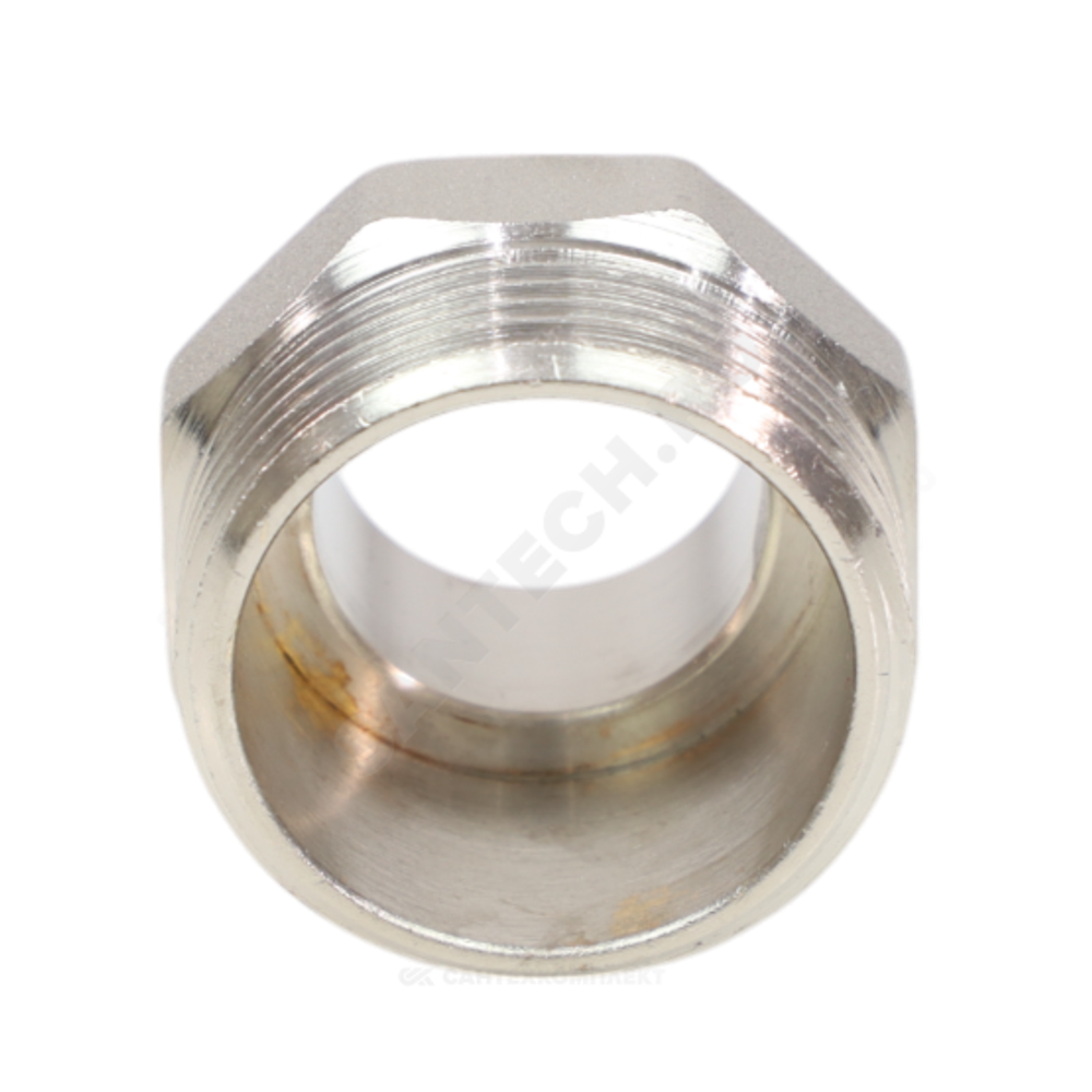 Ниппель латунь никель переходной Ду 25х20 (1"х3/4") НР VALFEX VF.580.N.100.034