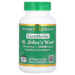California Gold Nutrition, EuroHerbs, экстракт зверобоя, качество Euromed, 300 мг, 180 растительных капсул