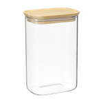 Банка для хранения прямоугольная glass bamboo, 1,3 л