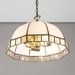 Citilux Шербург-1 CL440132 Люстра витражная подвесная Бронза