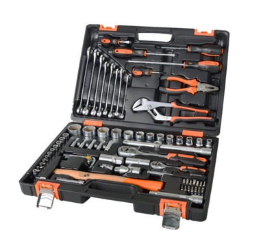 Набор инструментов, 1/2", 1/4", CrV, пластиковый кейс 76 предмета Вихрь