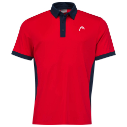 Мужское теннисное поло Head Slice Polo Shirt M - red/dark blue