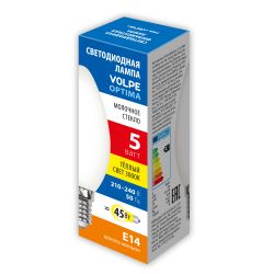 LED-C35-5W-3000K-E14-FR-SLF Лампа светодиодная. Форма свеча. матовая. Теплый белый свет 3000K. ТМ Volpe