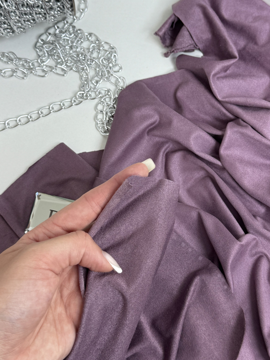 Замша искусственная, фрез темный