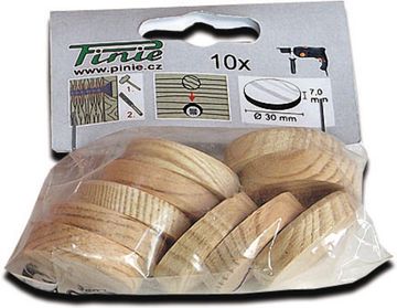 Деревянная пробка D=45мм х 7мм, 8шт PINIE 111-458