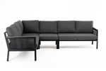"Париж" угловой модульный диван, каркас из алюминия, цвет серый