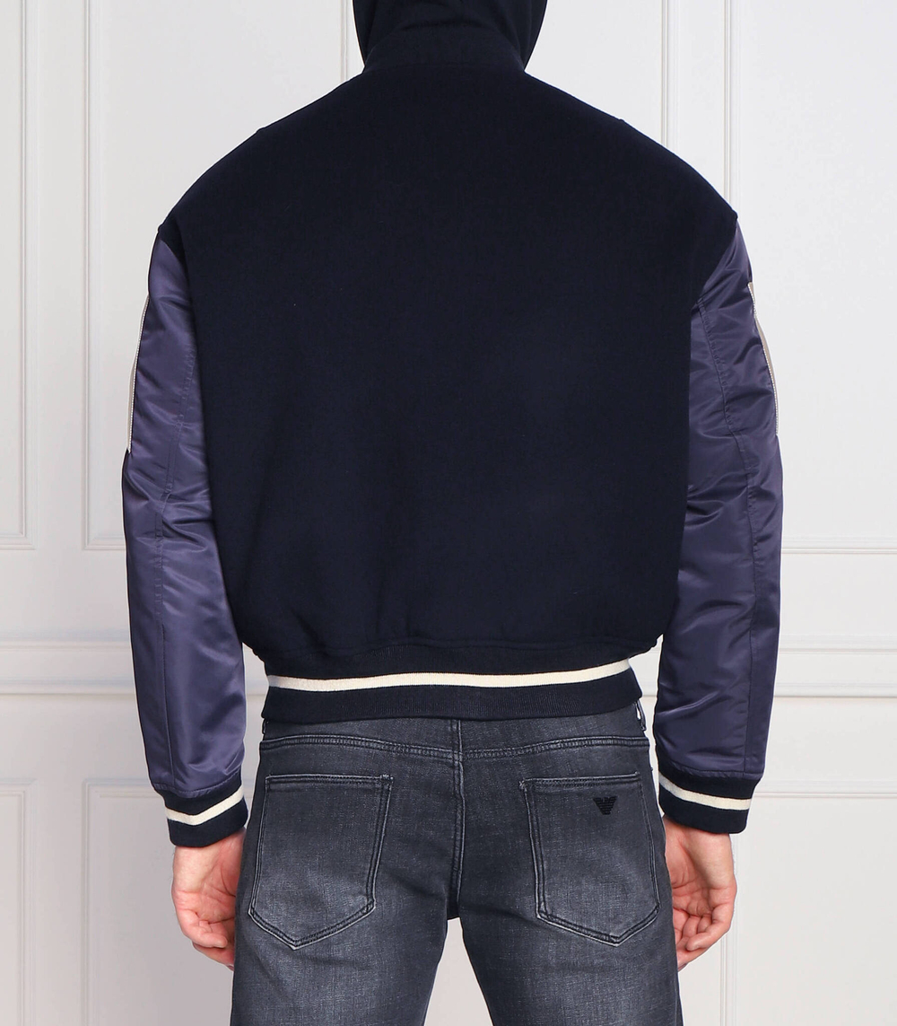 хлопковая куртка бомбер Emporio Armani - темно-синий(6L1BL8 1NMYZ)