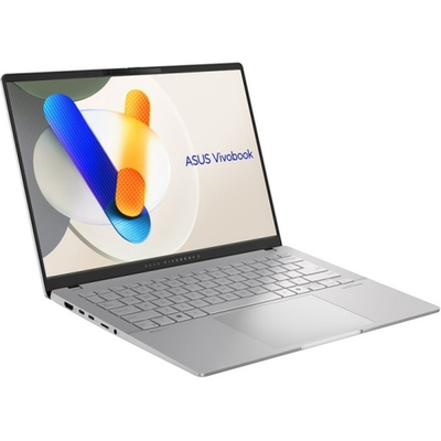 Ноутбук ASUS VivoBook S14 OLED M5406WA-QD127, 14" (1920x1200) OLED/AMD Ryzen AI 9 HX 365/24 ГБ LPDDR5X/1024 ГБ SSD/AMD Radeon Graphics/Без системы, Серебристый (90NB14P1-M007L0)
