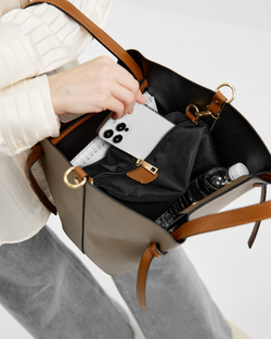 Сумка 525 03 тауп темный/рыжий