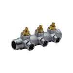 Коллектор регулирующий FAR 3/4" (ВР-НР) с 3 отв. 1/2"EU с вставкой под плоское уплотнение