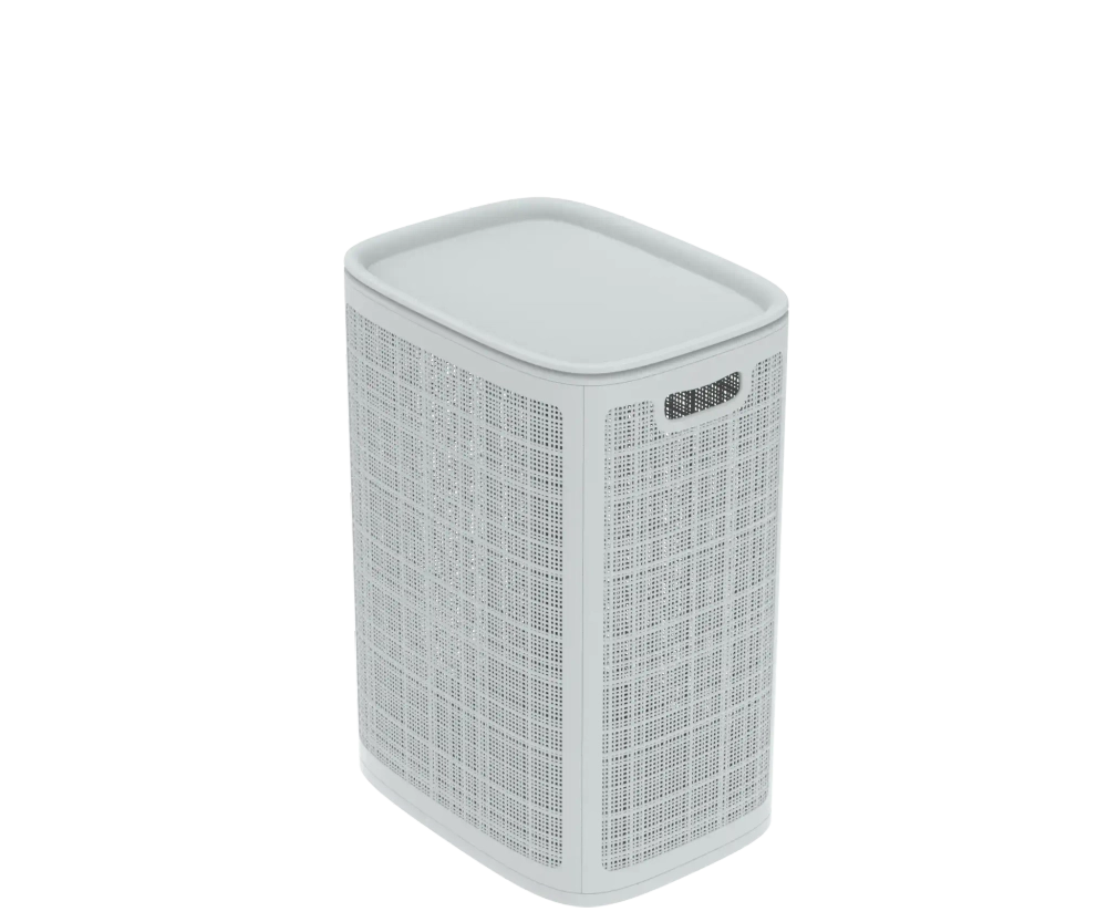 Корзина для белья Лён 75л 43*32,1*60см серый