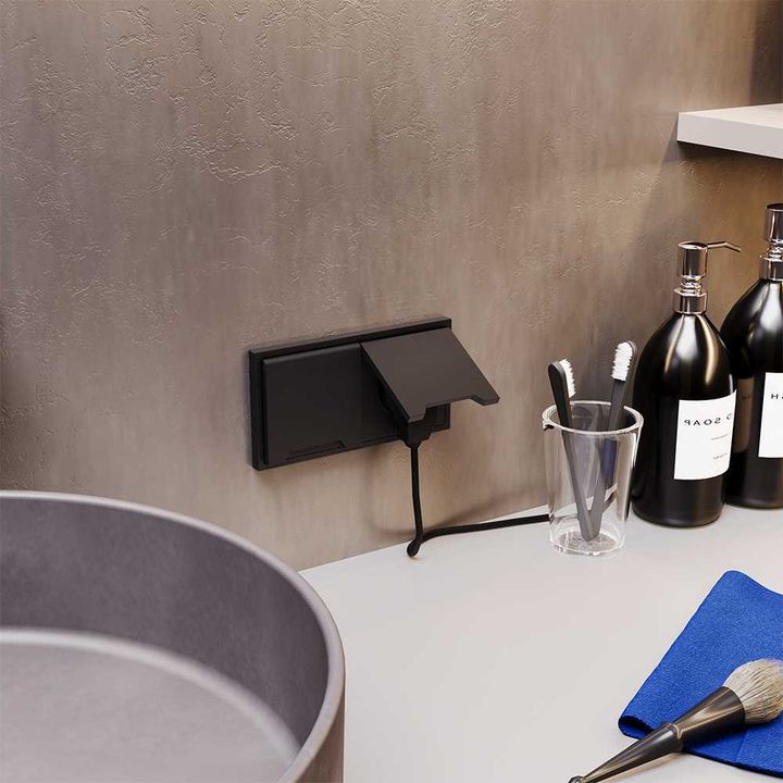 Рамка пластиковая Voltum S70 на 2 поста, (черный матовый) VLS100208