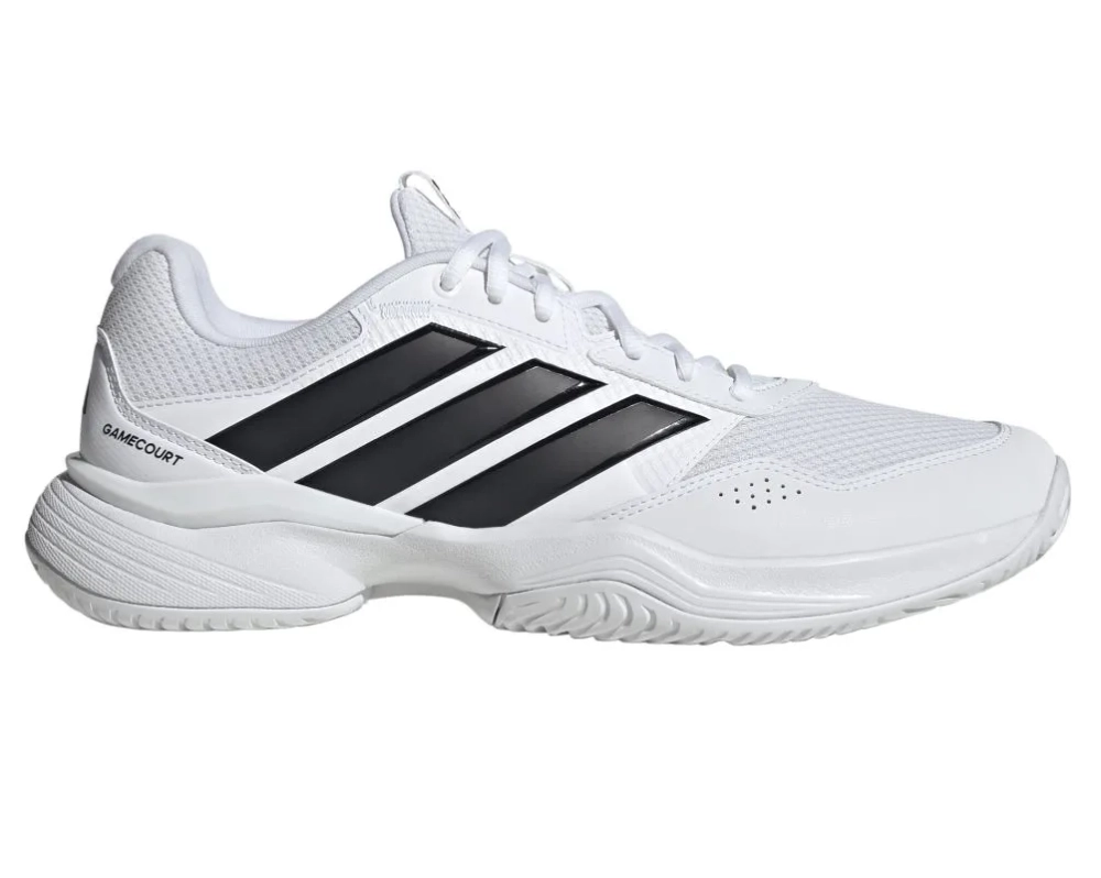 Мужские кроссовки теннисные Adidas GameCourt 3 M - cloud white/core black/core black