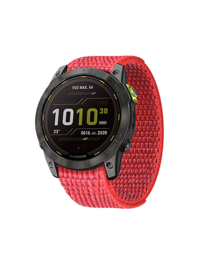 Нейлоновый ремешок NylonFit 22 мм, (длина 290 мм) для Garmin 5/5+/6/7/,Quatix 5,MARQ, Forerunner 935/945, instinct 1/2,Epix Gen 2 (Красный)