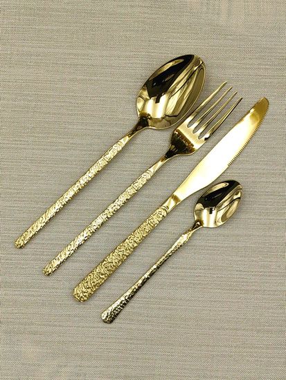 Набор столовых вилок 6 шт. из нержавеющей стали "Рельеф"