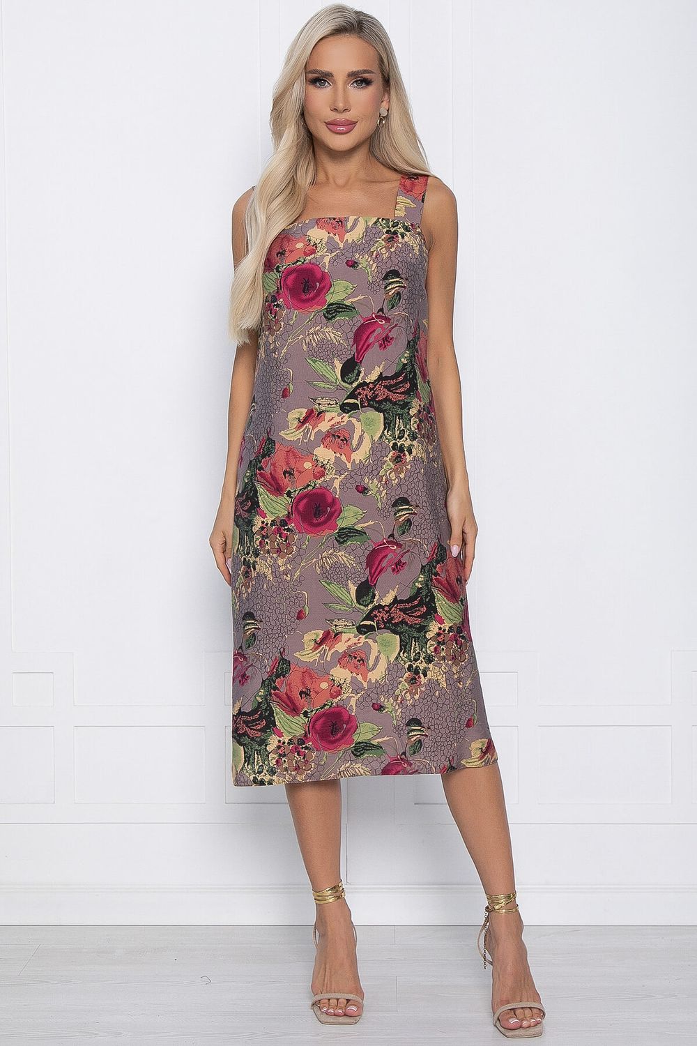 Платье Цветочные узоры (розовое) П10890 LT Collection