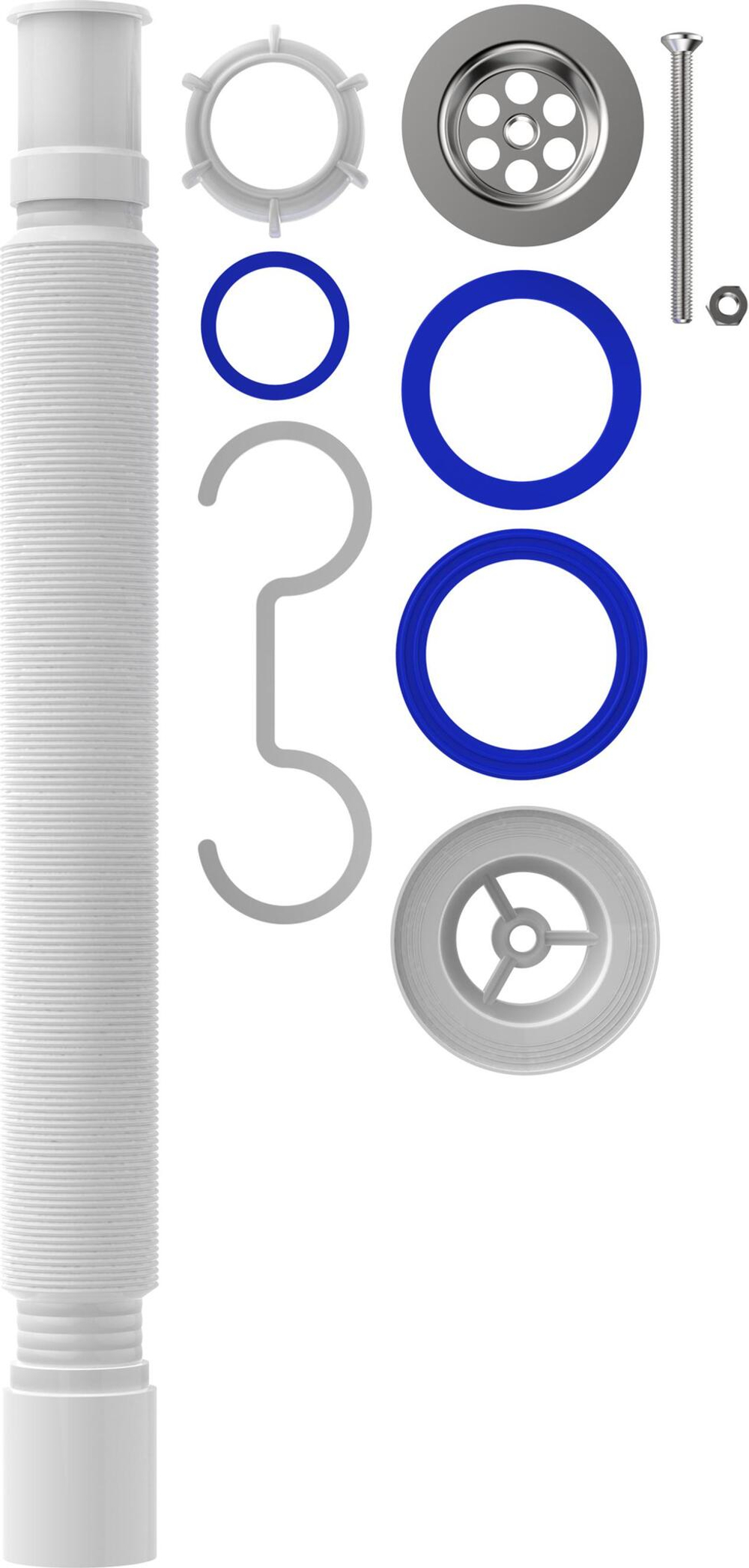 ГОФРОСИФОН 1 1/4Х40 AQUANT УДЛ. С МЕТ.РЕШ.