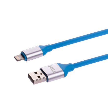 Кабель в силиконовой оплетке Tdm Electric ДК 18, USB - Lightning, 1 м, голубой
