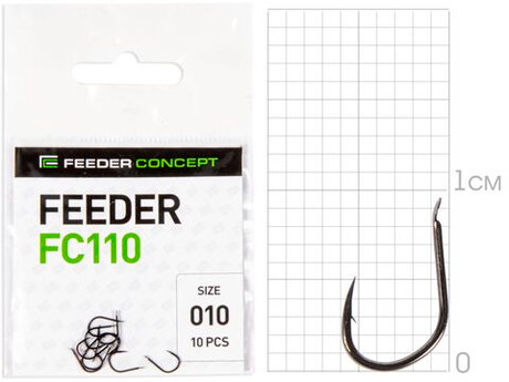 Крючки FC FEEDER, серия FC110, №10, уп. 10шт