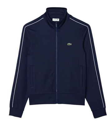 Мужская теннисная кофта Lacoste Paris Piqué Zip Front Track - небесный