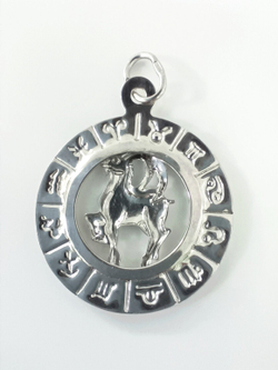 Подвеска ювелирная "Козерог", серебро 925*, родированная/Ф