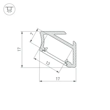 Гибкий профиль 0.5м 029420 белый ARL-MOONLIGHT-1712-2x500 Arlight
