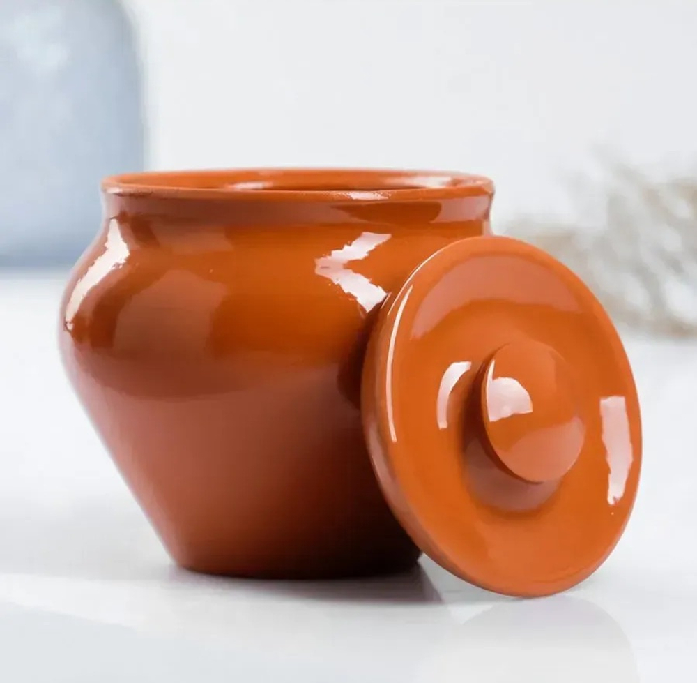 Набор керамических горшков 3шт*0,5 с ухватом