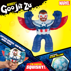 Goo Jit Zu Marvel - Растягивающаяся фигурка Капитан Америка Hero Pack GOJ41371