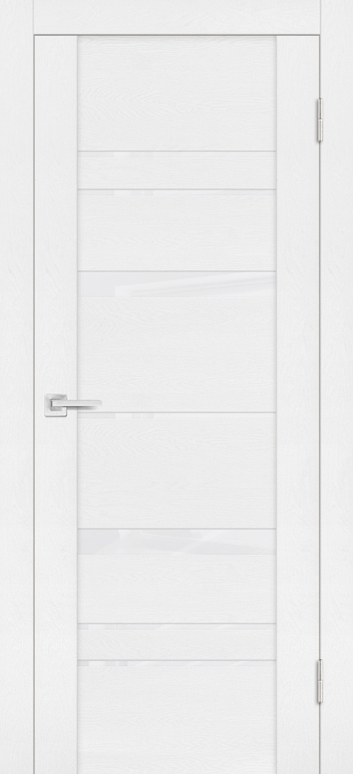 Дверь PST-5 / Цвет белый ясень / белоснежный лакобель / Двери PROFILO PORTE