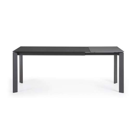 Стол Atta 140 (200) x90 темно-серый, стекло