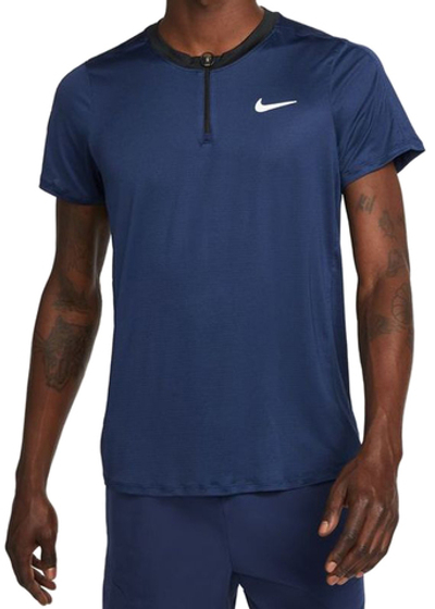 Мужское теннисное поло Nike Men's Court Dri-Fit Advantage Polo - midnight navy/black/white